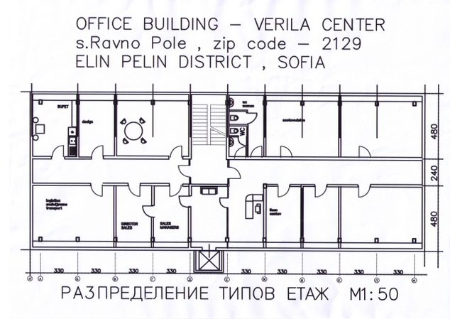 12x16 Studio Shed Plans | Center Door Floor plans of Office building near Sofia